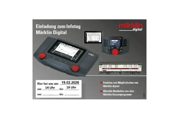 Märklin Digitaler Infotag und Neuheiten am 19. Februar 2026 - 14-18:30 Uhr - Märklin Digitaler Infotag und Neuheiten am 19. Februar 2026 - 14-18:30 Uhr