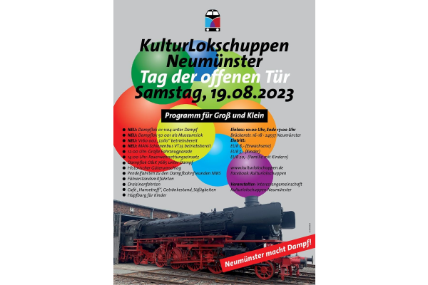 KulturLokschuppen Neumünster - Tag der offenen Tür 19.08.2023 - KulturLokschuppen Neumünster - Tag der offenen Tür 19.08.2023