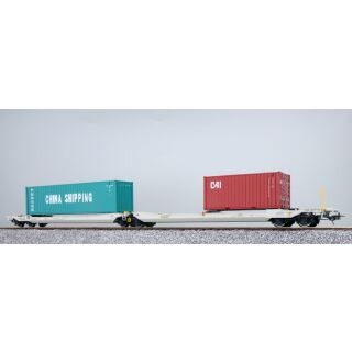 ESU H0 36548 - Taschenwagen Container CAI + China Shipping