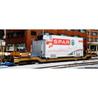 Bemo H0m 2289110 RhB Sb-v 7730 mit Container "Spar Berge" 125 B