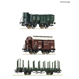 Roco H0 77028 - 3-tlg. Set: Güterwagen (Kbaystsb)