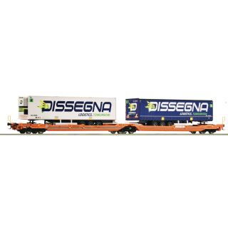 Roco H0 77395 - Doppeltaschen-Gelenkwagen (Wascosa)