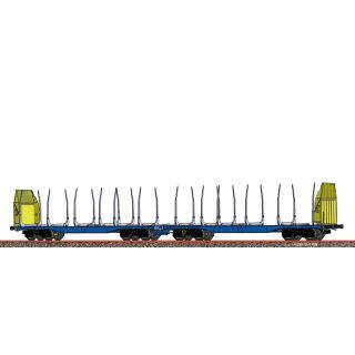 Brawa H0 50668 - Drehgestellflachwagen Sggmmrrs (DR)