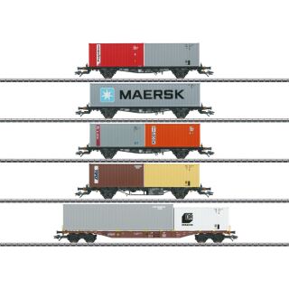 Märklin H0 47680 - Containerwagen-Set(5 Wagen)DB (DB)