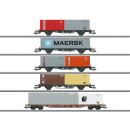M&auml;rklin H0 47680 - Containerwagen-Set(5 Wagen)DB (DB)