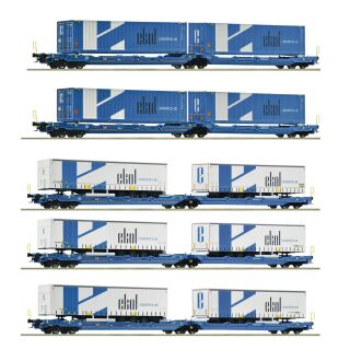 Roco H0 6600019 - 5-tlg. Display: Spedition Ekol (Eurowagon)