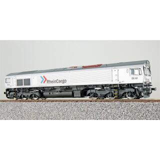 ESU H0 31282 - C66 DE 62, Vorbildzustand um 2018, Silber (RheinCargo)