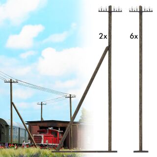 Busch H0 1499 - Telegrafenmasten H0