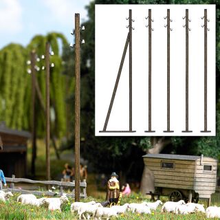 Busch H0 1569 - Freileitungsmasten H0