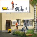 Busch H0 7833 - A-Set: Motorrollerwäsche H0