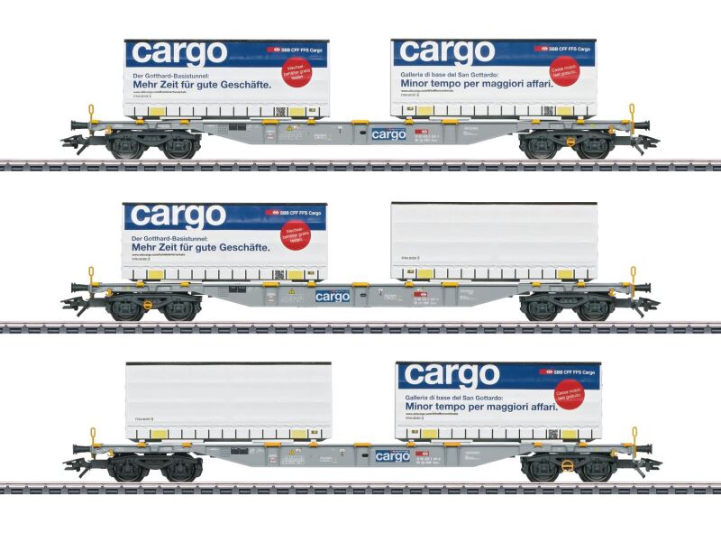 Märklin H0 47463 - Containerwagen-Set (SBB) - Modelleisenbahn Pinnebe ...