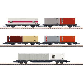 Märklin Spur Z 82664 - Wagenset Container-Transport (DB)