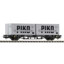 Piko H0 27709 - Cont.-Tragwagen VEB PIKO 2x20" (DR)