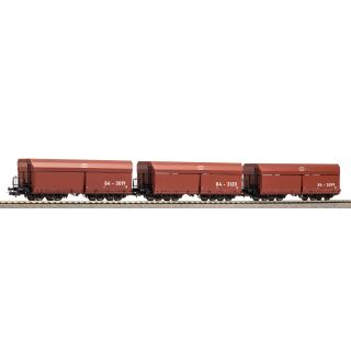 Piko H0 28300 - 3er Set Selbstentladewagen Fad6770 BKK (DR)