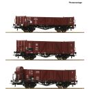 Roco H0 6600102 - 3-tlg. Set: Offene Güterwagen (DRB)