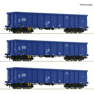 Roco H0 6600100 - 3-tlg. Set: Offene Güterwagen Cargo (PKP)