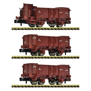 Fleischmann Spur N 6660034 - 3-tlg. Set: Offene Güterwagen (FS)