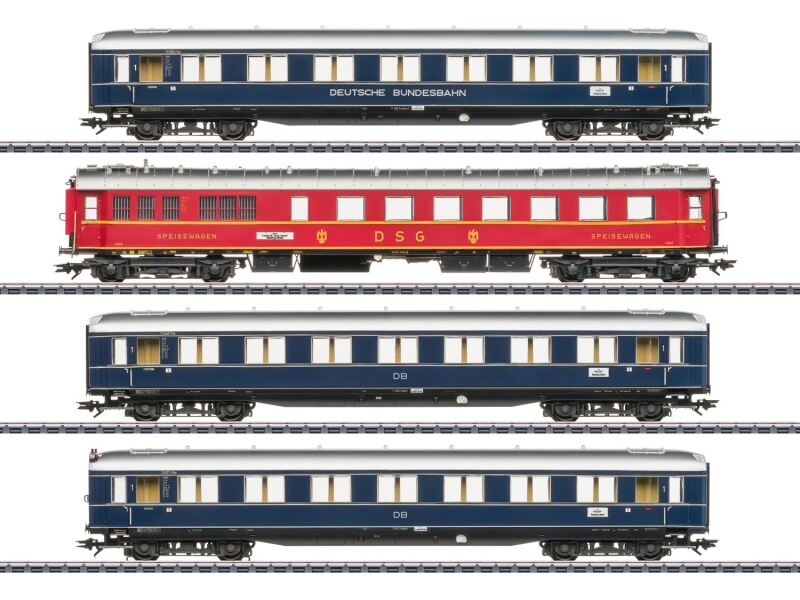 Märklin H0 43233 - Wagen-Set F41 Senator (DB) - Modelleisenbahn Pinne ...