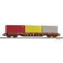 Piko H0 24539 - Containertragwagen V, beladen mit 3...