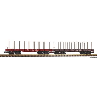 Piko Spur G 38797 - Flachwagen 2er Set mit Rungen (D&RGW)