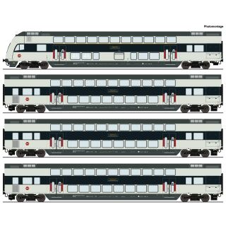 Roco H0 6220147 - 4-tlg. Set: Doppelstockwagen AC Digital (DSB)