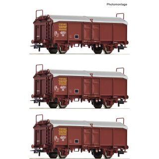 Roco H0 6600173 - 3-tlg. Set: Schiebedachwagen (SNCF)