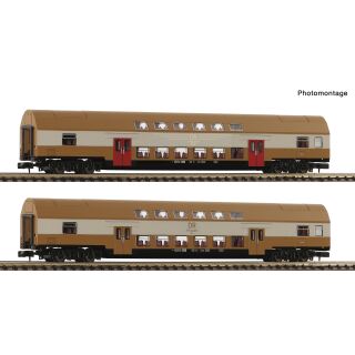 Fleischmann Spur N 6260075 - 2-tlg. Set 2: Doppelstockwagen (DR)