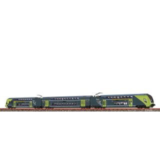 Brawa H0 44582 - TWINDEXX VARIO Doppelstock-Triebzug 3er-Set (Kiel Hbf) Sound (Nah.SH)