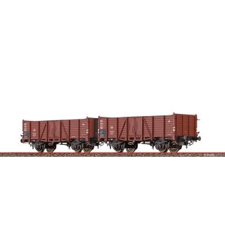 Brawa H0 48450 - Offene Güterwagen Om21 2er-Set (DB)