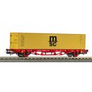 Piko H0 27726 - Containertragwagen. MSC NS V 1x40 (RAG)