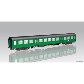 Piko H0 28000 - Halberstädter Mitteleinstiegswagen grün 2. Kl. gr. Dach (DR)
