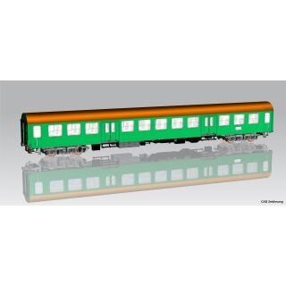 Piko H0 28003 - Halberstädter Mitteleinstiegswagen grün 2. Kl. br. Dach, andere Nr. (DR)