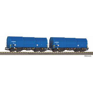 Piko H0 28307 - 2er Set Teleskophaubenwagen (VTG)