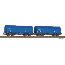 Piko H0 28307 - 2er Set Teleskophaubenwagen (VTG)