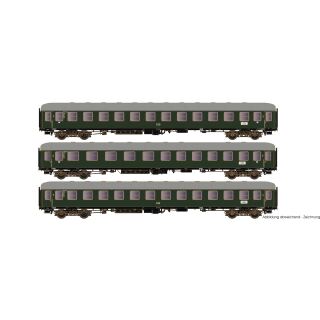 Hobbytrain HO 43034 3-teiliges Personenwagen-Set D83/41 der DB, Ep III, gebraucht, TOP, OVP