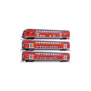 Roco H0 74146 - 3er Set Dosto NRW DC (DB) , gebraucht, OVP, TOP