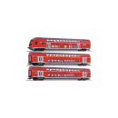 Roco H0 74146 - 3er Set Dosto NRW DC (DB) , gebraucht,...
