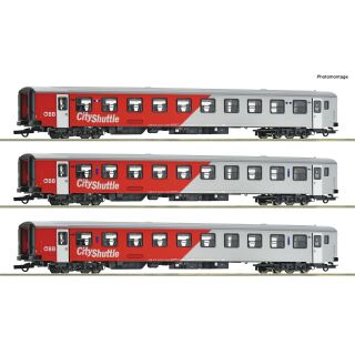 Roco H0 6200191 - 3-tlg. Set: Nahverkehrswagen CityShuttle (ÖBB)