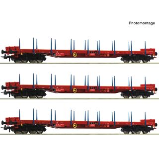 Roco H0 6600219 - 3-tlg. Set: Rungenwagen (ÖBB)