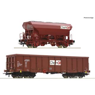 Roco H0 6600221 - 2-tlg. Set: Güterwagen (Einsteller)