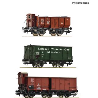 Roco H0 6600223 - 3-tlg. Set: Güterzug (K.Bay.Sts.B)