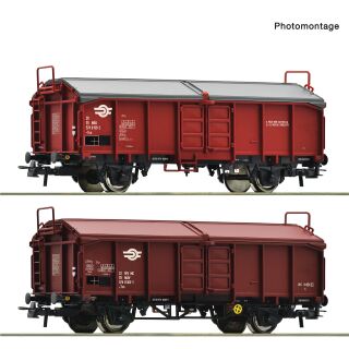 Roco H0 6600116 - 2-tlg. Set: Schiebedachwagen (MAV)