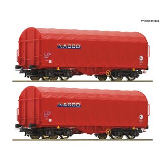 Roco H0 6600226 - 2-tlg. Set: Schiebeplanenwagen (NACCO)
