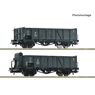Roco H0 6600216 - 2-tlg. Set: Offene Güterwagen (PKP)