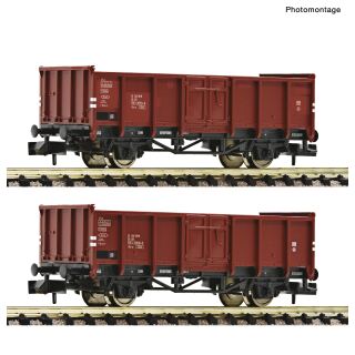 Fleischmann Spur N 6660138 - 2-tlg. Set: Offene Güterwagen (DR)