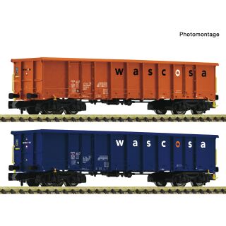 Fleischmann Spur N 6660140 - 2-tlg. Set: Offene Güterwagen (Wascosa)