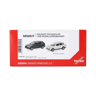 Herpa 012836-002 - MiKi Porsche Cayenne Turbo, british racing green/sandweiß