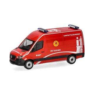 Herpa 098519 - Mercedes-Benz Sprinter 18 Halbbus Hochdach "Feuerwehr Hamburg/Taucher des Kampfmittelräumdienstes"