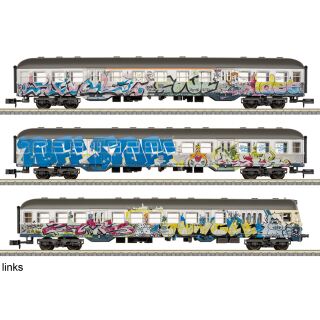 Minitrix Spur N 18264 - Personenwagen-Set Silberlinge