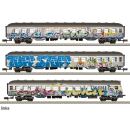 Minitrix Spur N 18264 - Personenwagen-Set Silberlinge